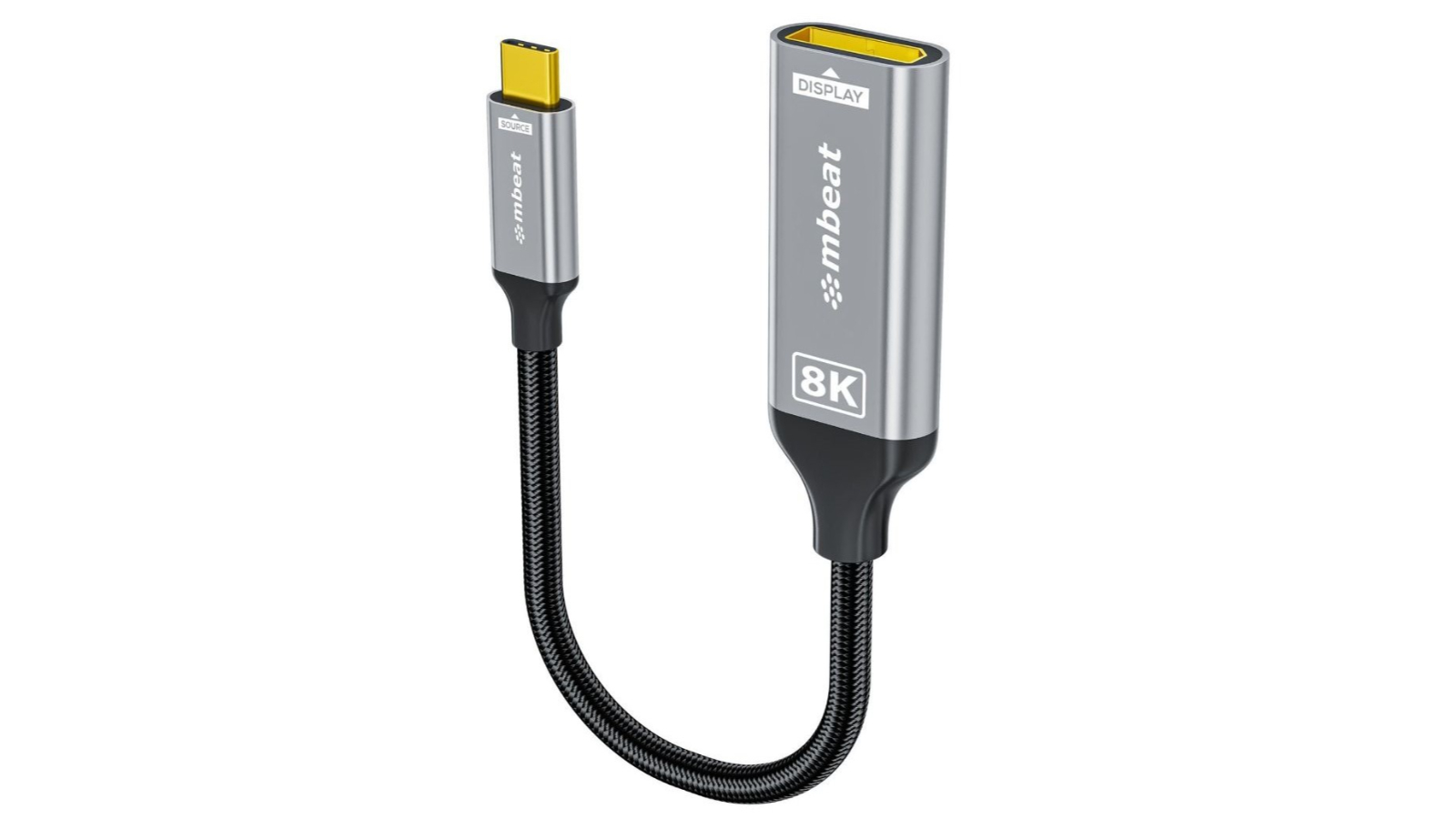 Mbeat Tough Link 8K USB-C to DP Adapter - Space Grey
