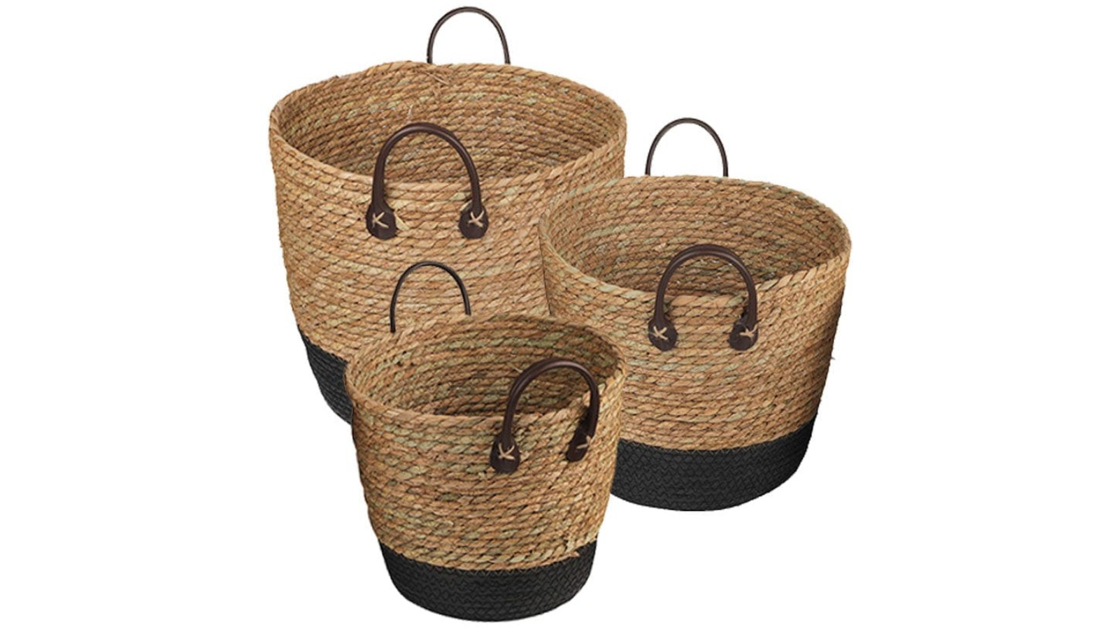Living Today 3 Piece Storage Baskets Set with Handles