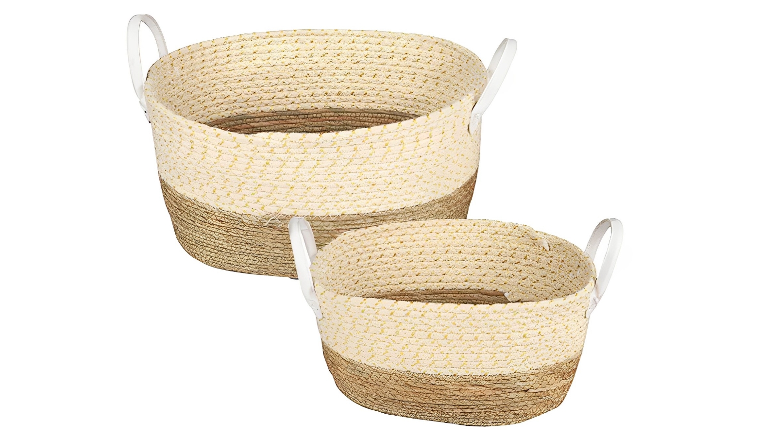 Living Today 2 Piece Storage Baskets Set with Handles