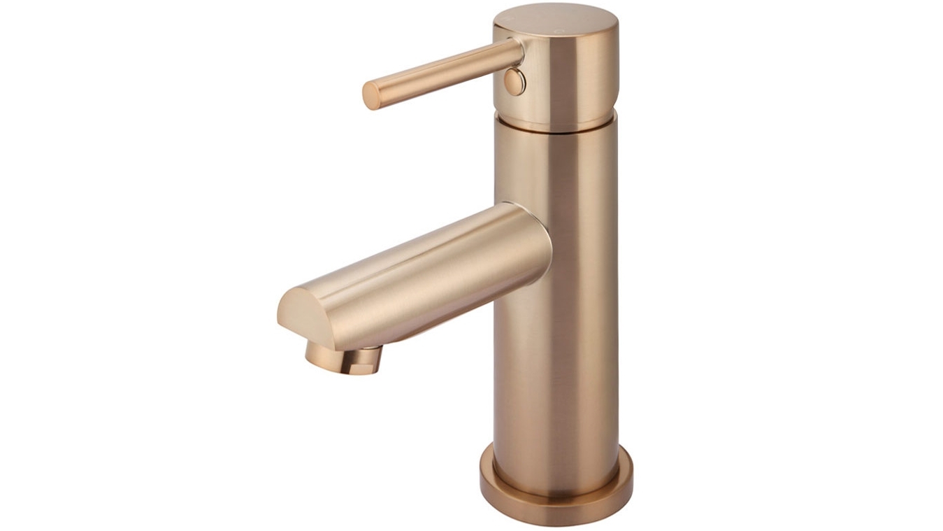 Meir Round Basin Mixer - Champagne