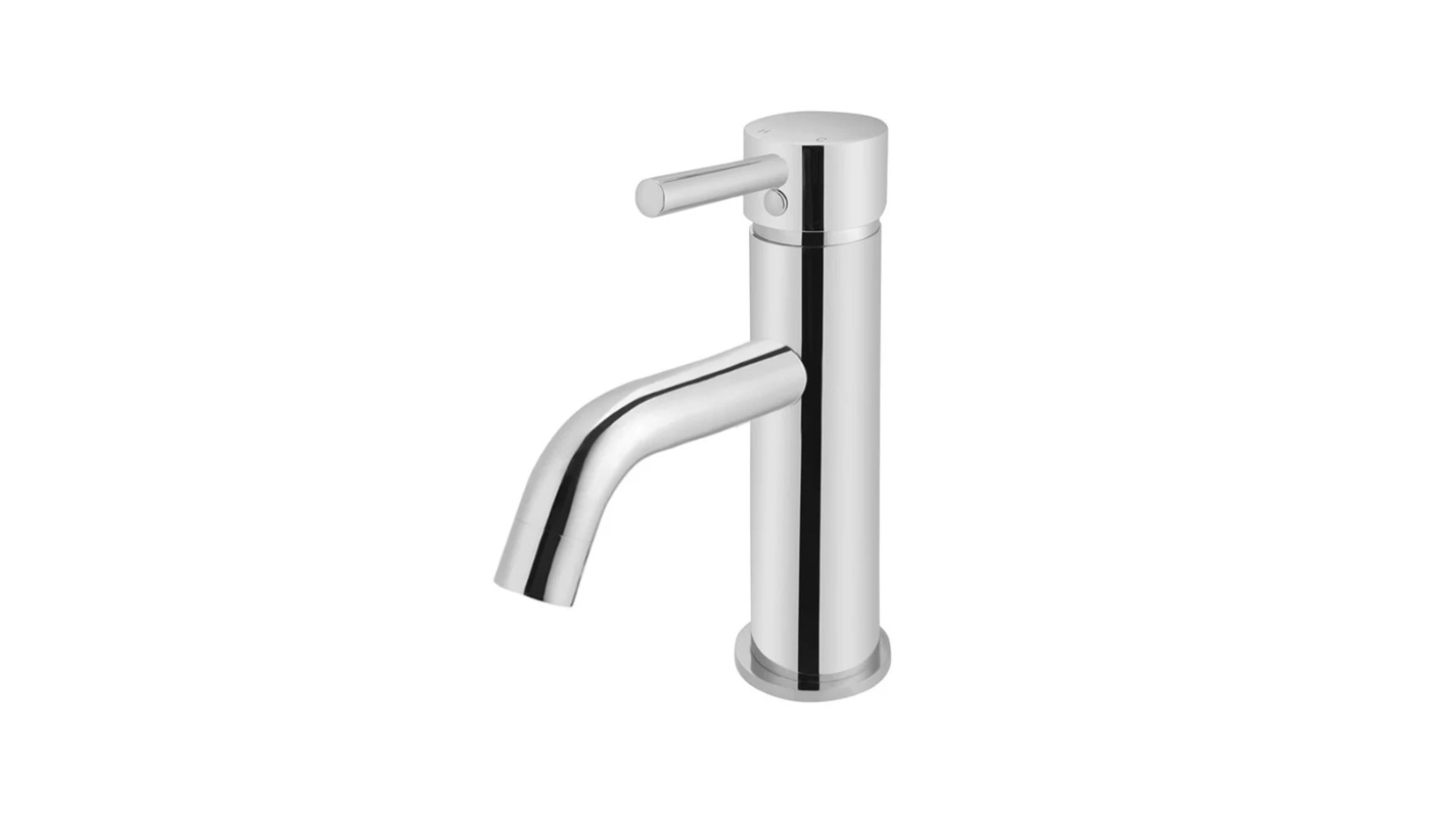 Meir Round Basin Mixer Curved - Chrome