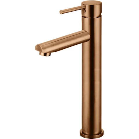 Meir Round Tall Basin Mixer - Lustre Bronze