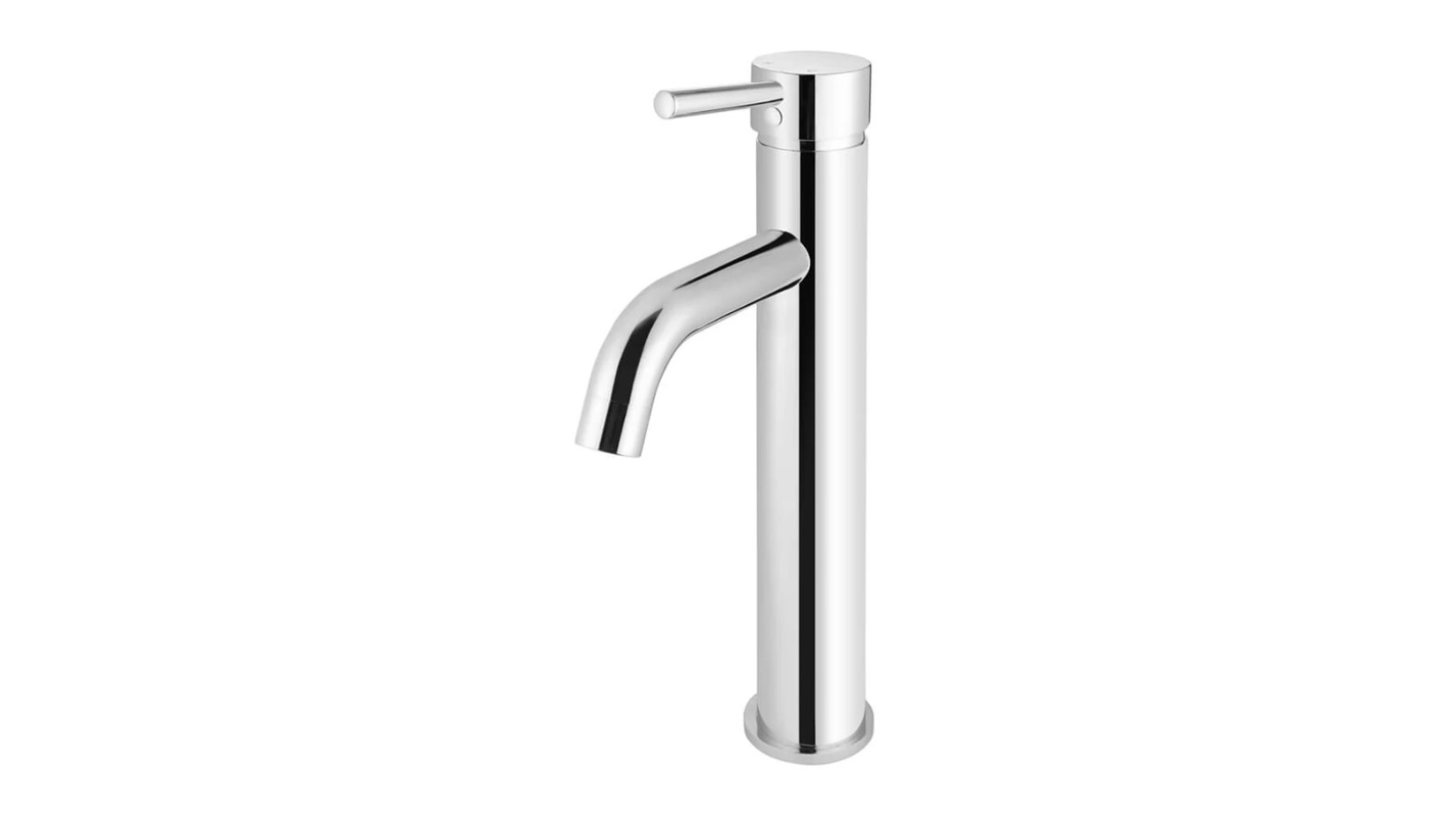 Meir Round Tall Basin Mixer Curved - Chrome