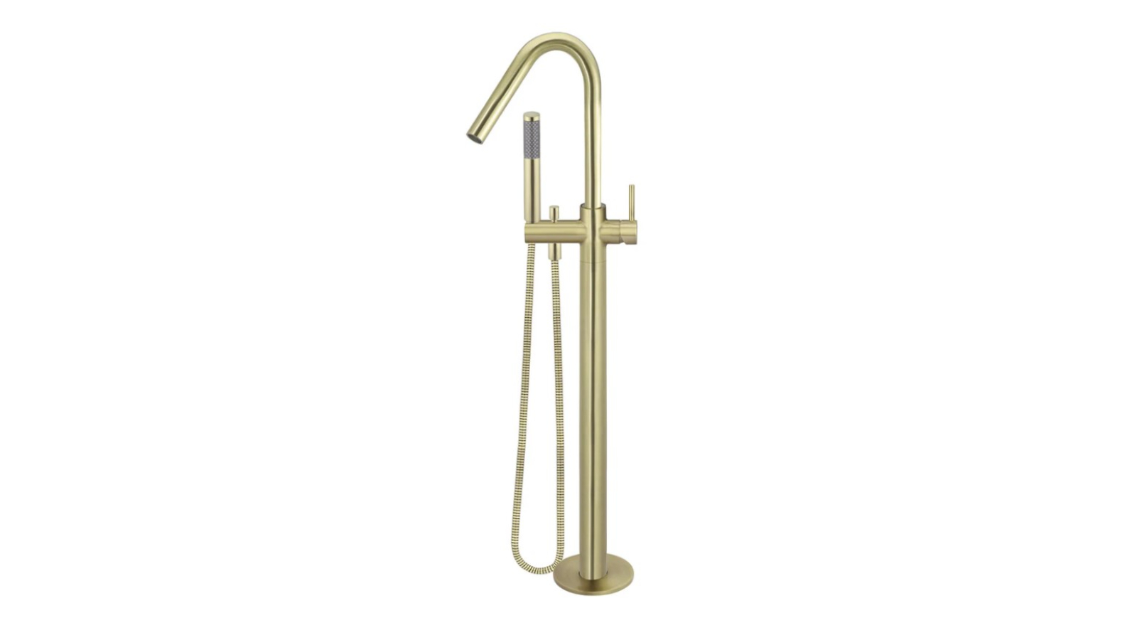 Meir Round Freestanding Bath Spout and Hand Shower - Tiger Bronze