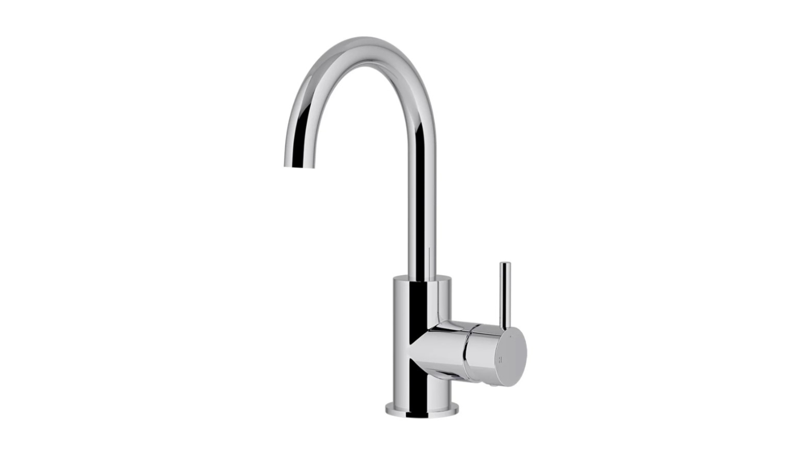 Meir Round Gooseneck Basin Mixer with Cold Start - Chrome