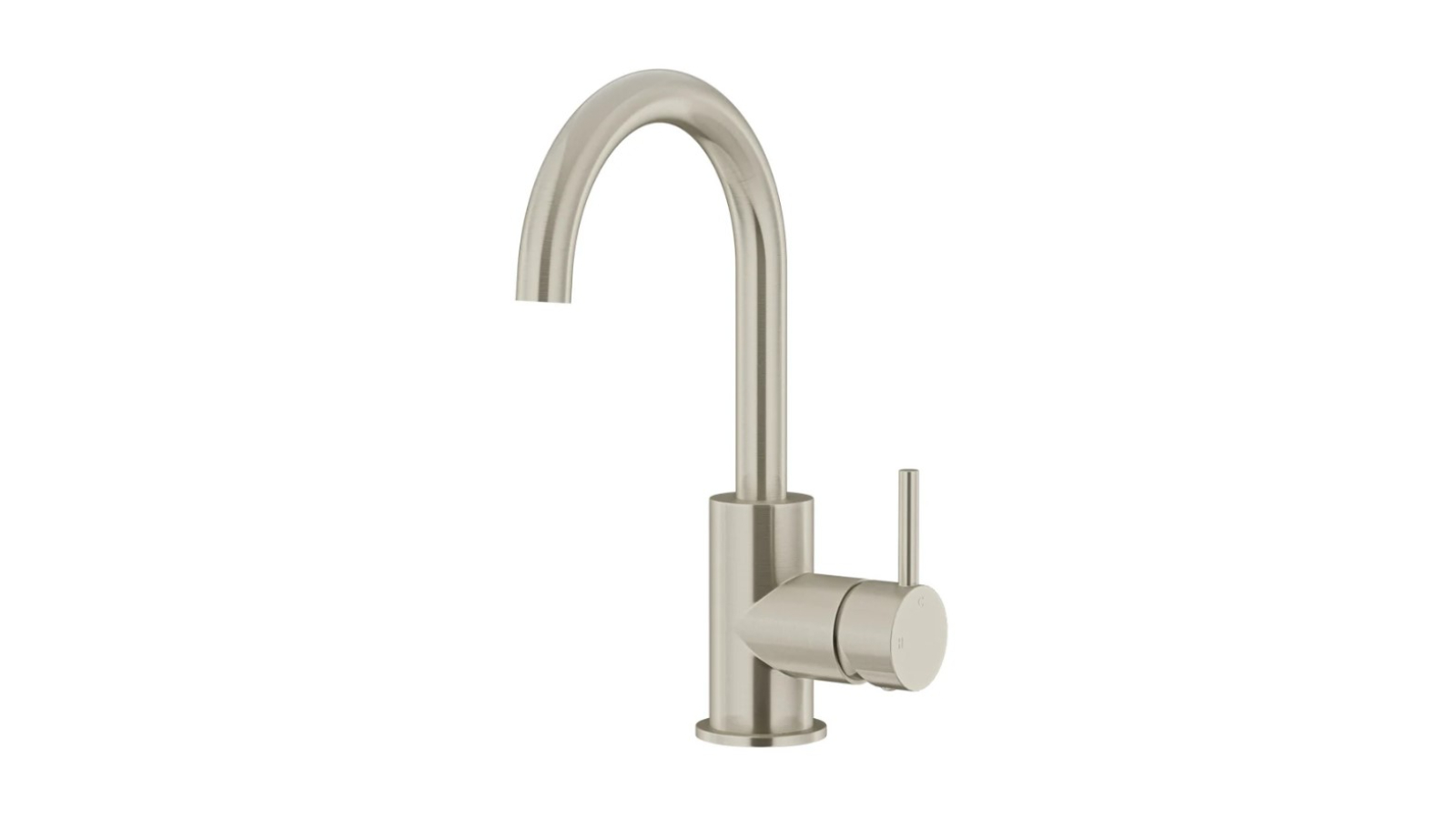 Meir Round Gooseneck Basin Mixer with Cold Start - Brushed Nickel
