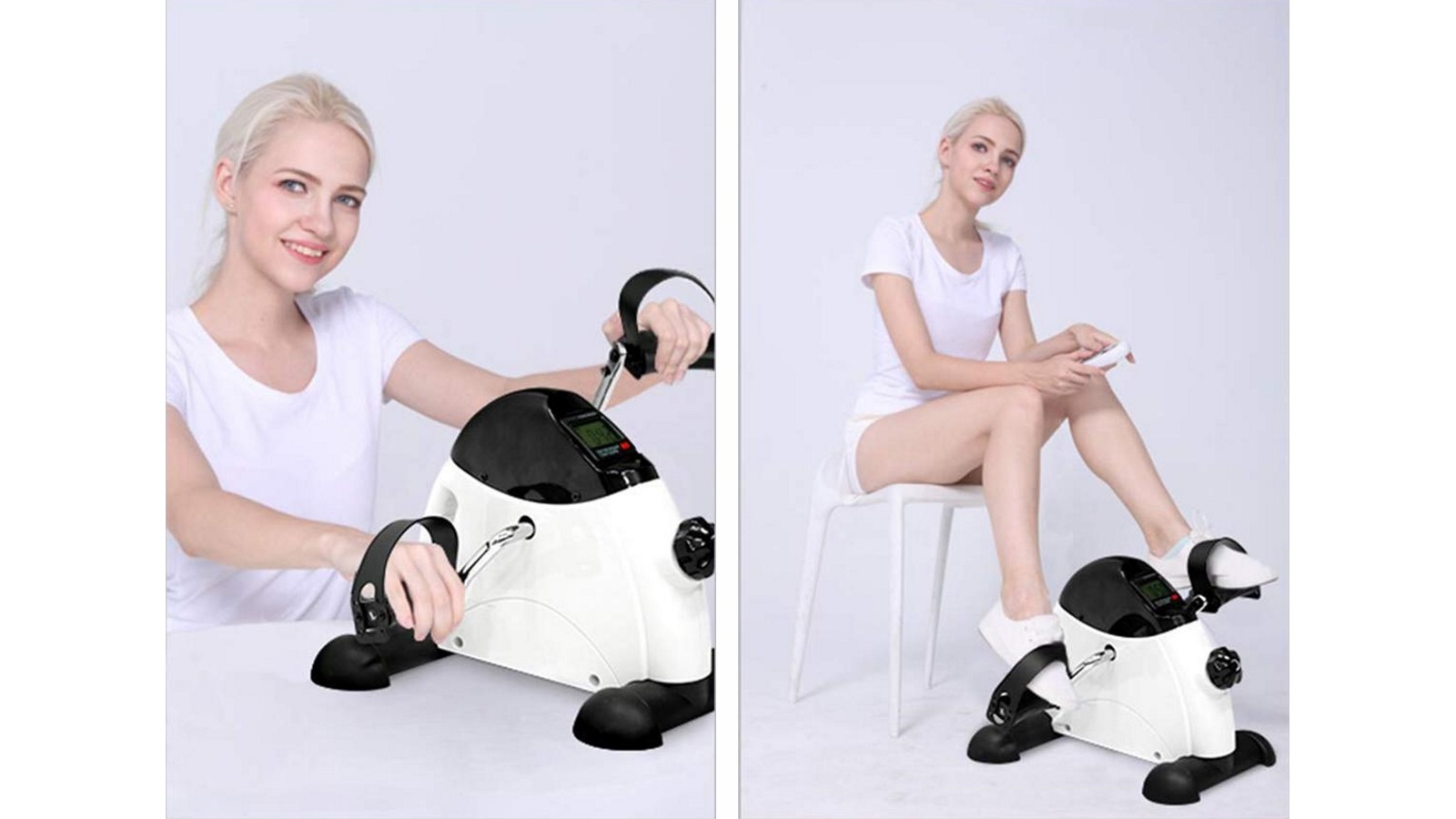 PowerTrain Mini Arm and Leg Exercise Bike White Harvey Norman