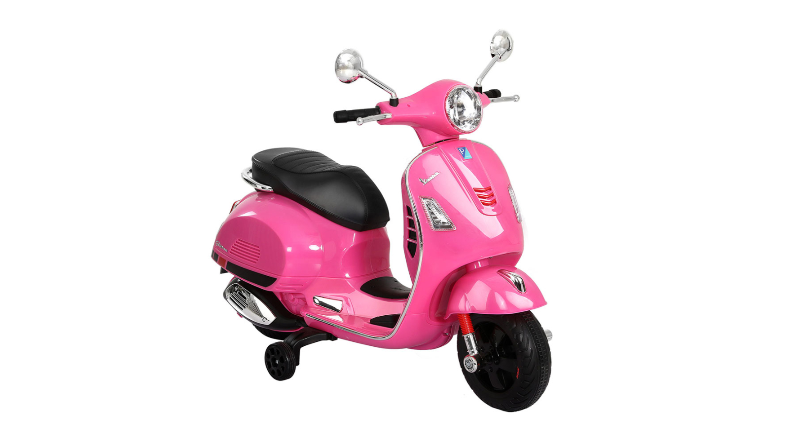 Vespa Electric Ride On Scooter Licensed Kid Toys - Pink
