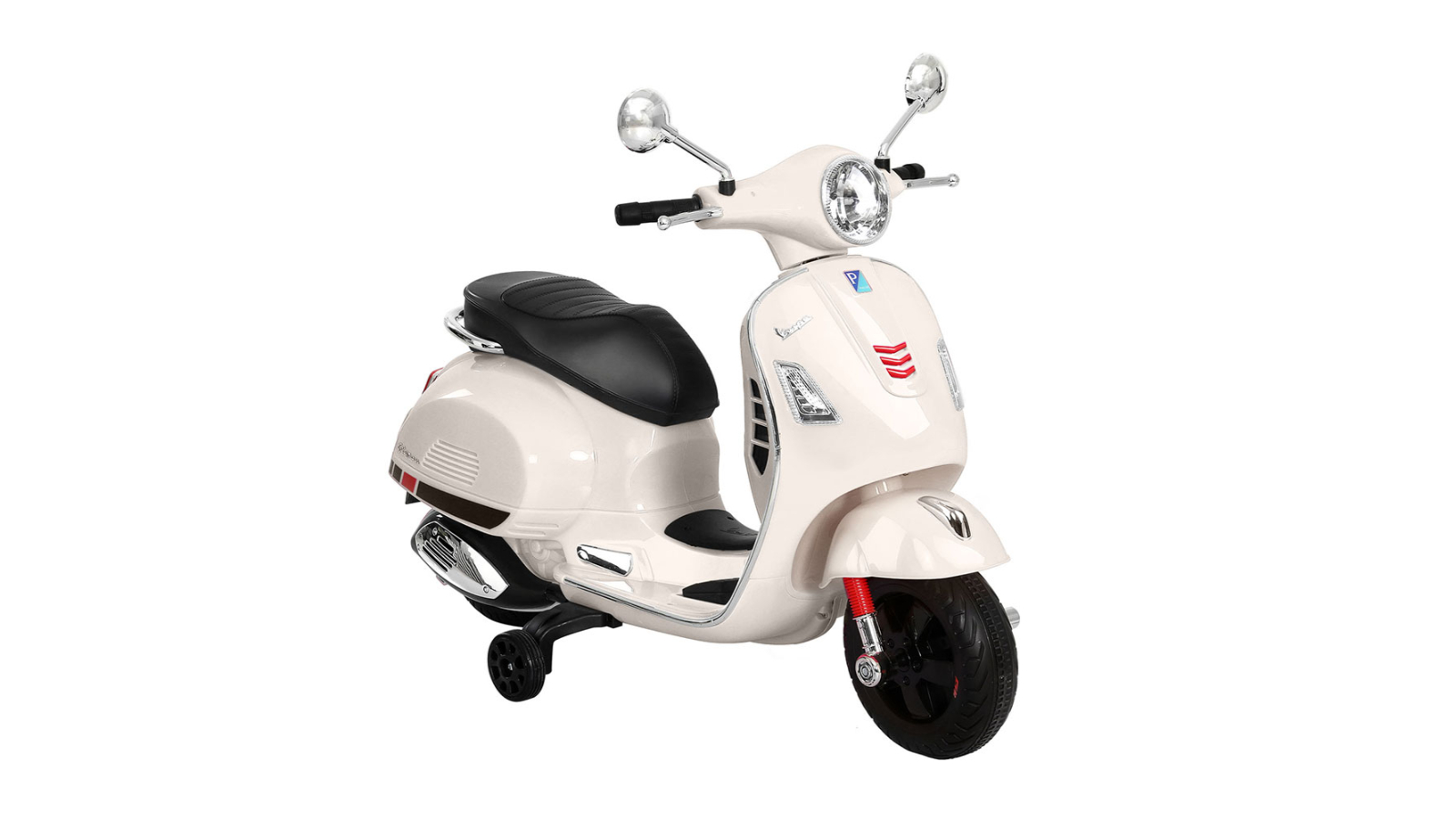 Vespa Electric Ride On Scooter Licensed Kid Toys - White