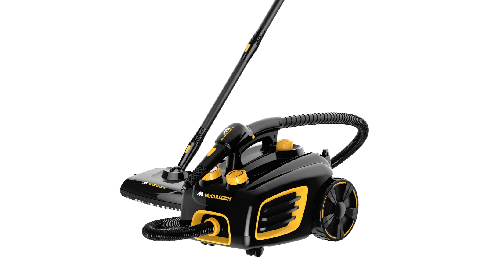 McCulloch MC1375 Canister Steam Cleaner - Black/Yellow