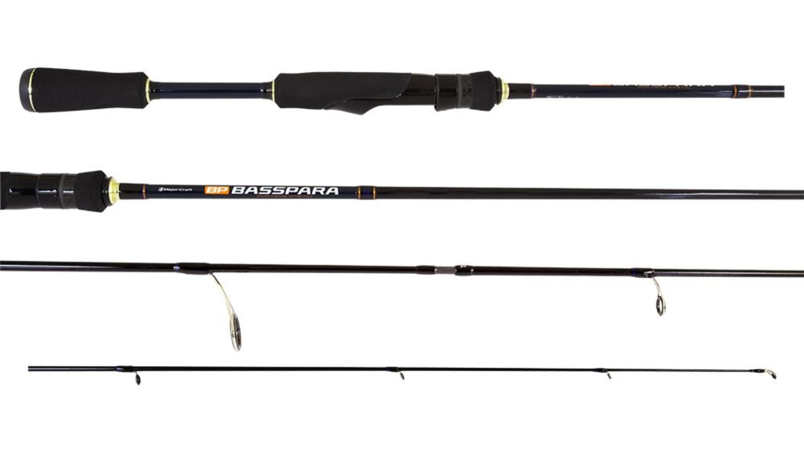 MajorCraft 2 Piece BassPara X Spinning Fast Carbon Fishing Rod - 6ft ...