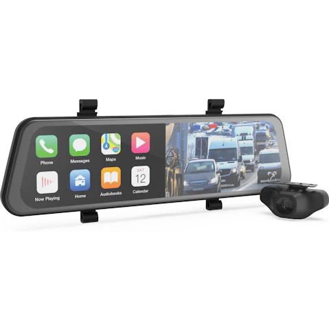 Parkmate 9.66-inch Touch Screen Mirror Monitor with Dual-Channel DVR & Wireless Smart Display