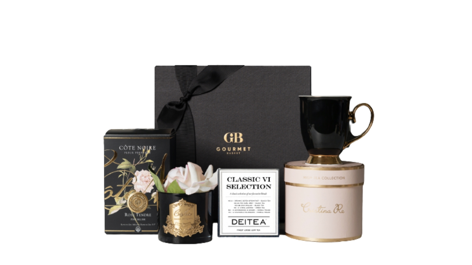 Gourmet Basket Luxury Rose Hamper