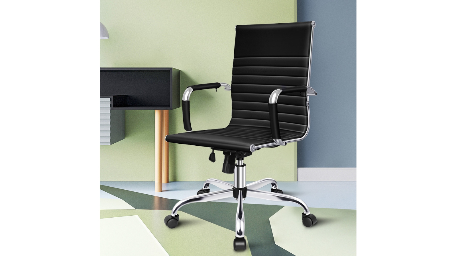 ALFORDSON Office Chair Mid Back - Black
