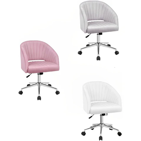 ALFORDSON Layla Velvet Office Chair