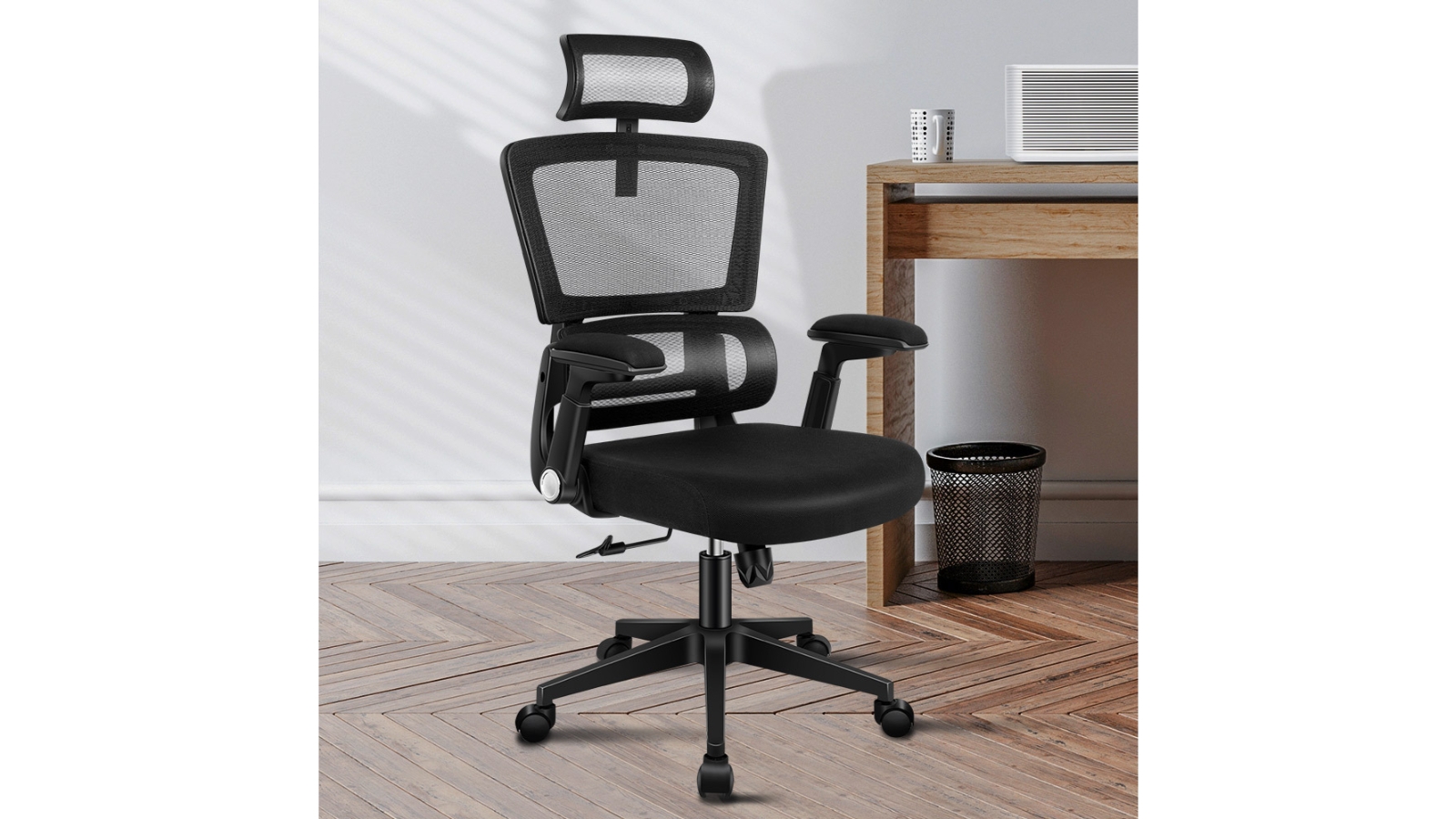Alfordson Mesh Office Chair Ergonomic Computer Seat Black Harvey Norman