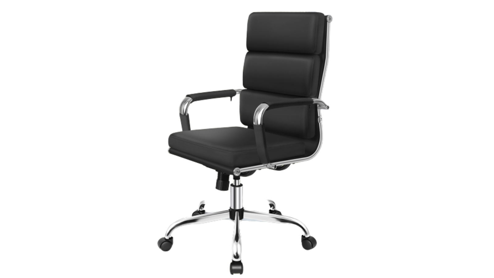 Alfordson PU Padded Back Black Office Chair Harvey Norman