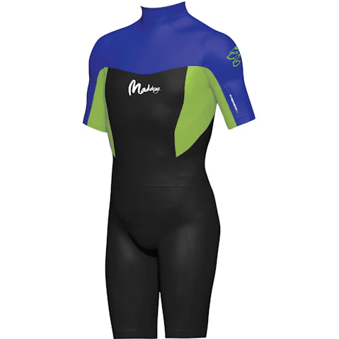 Maddog Blue/Black Kids Neoprene Short Sleeve Springsuit Wetsuit