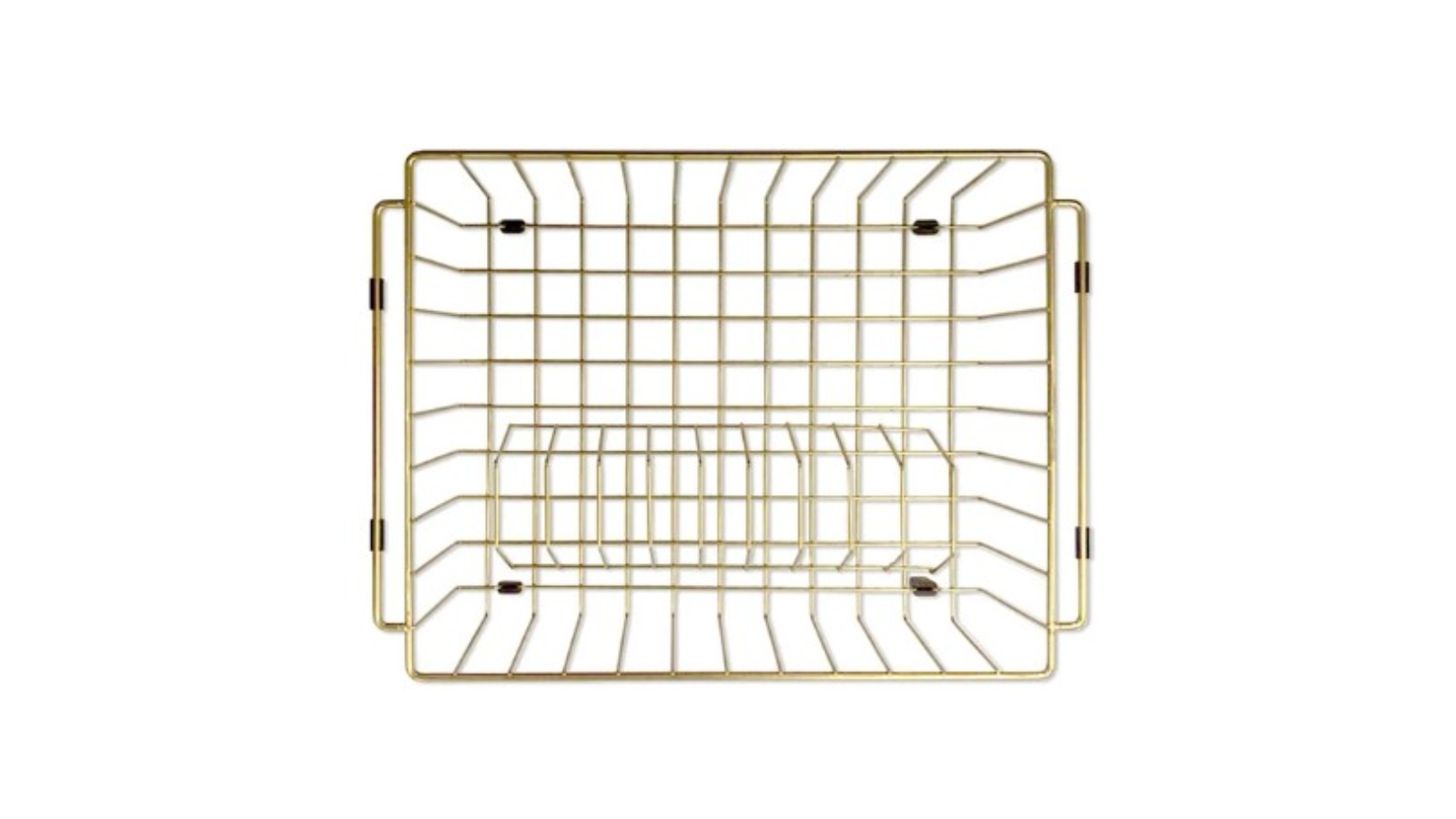 Meir Lavello Dish Rack - Brushed Bronze Gold