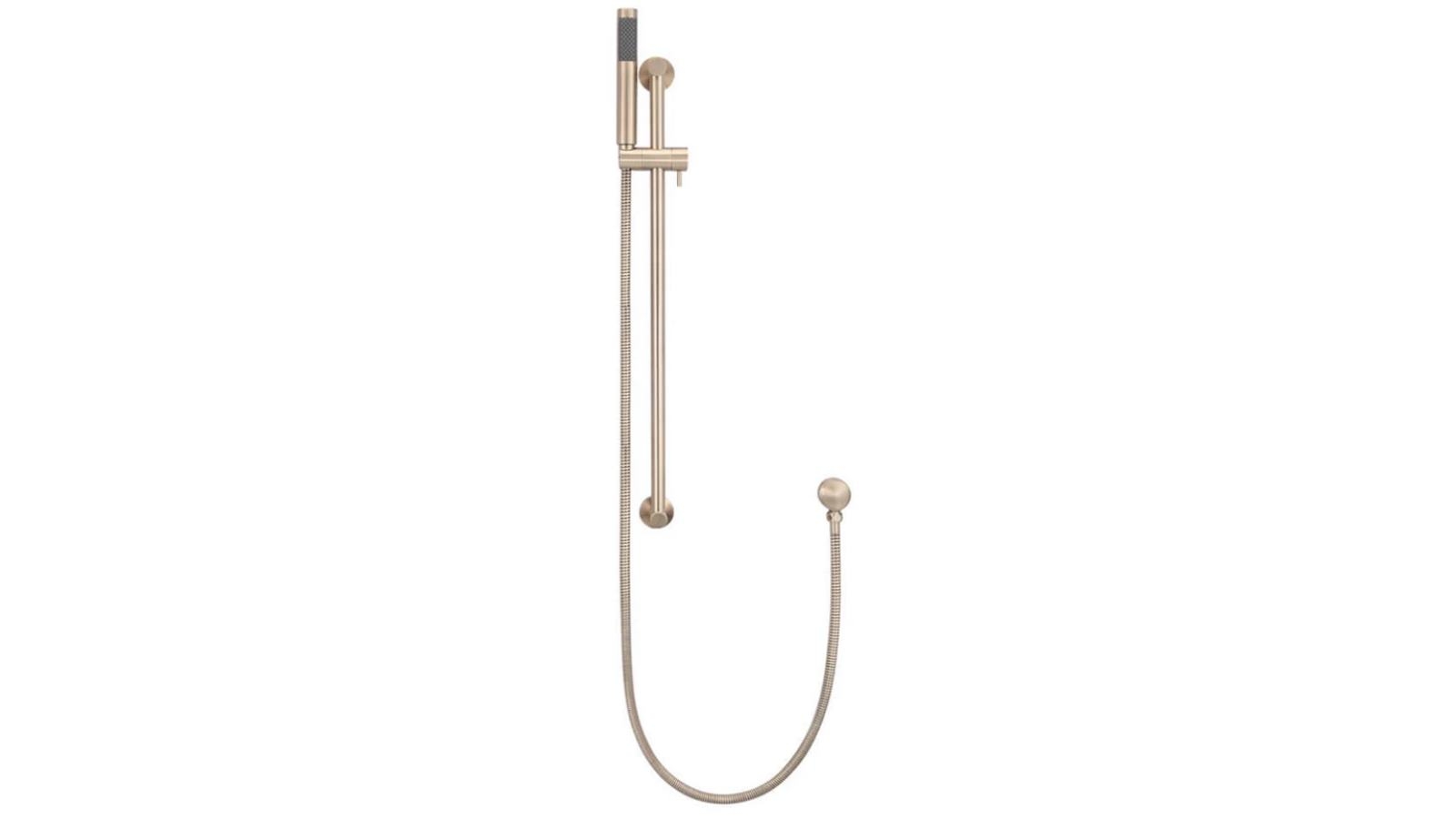Meir Round Shower On Rail Column - Champagne