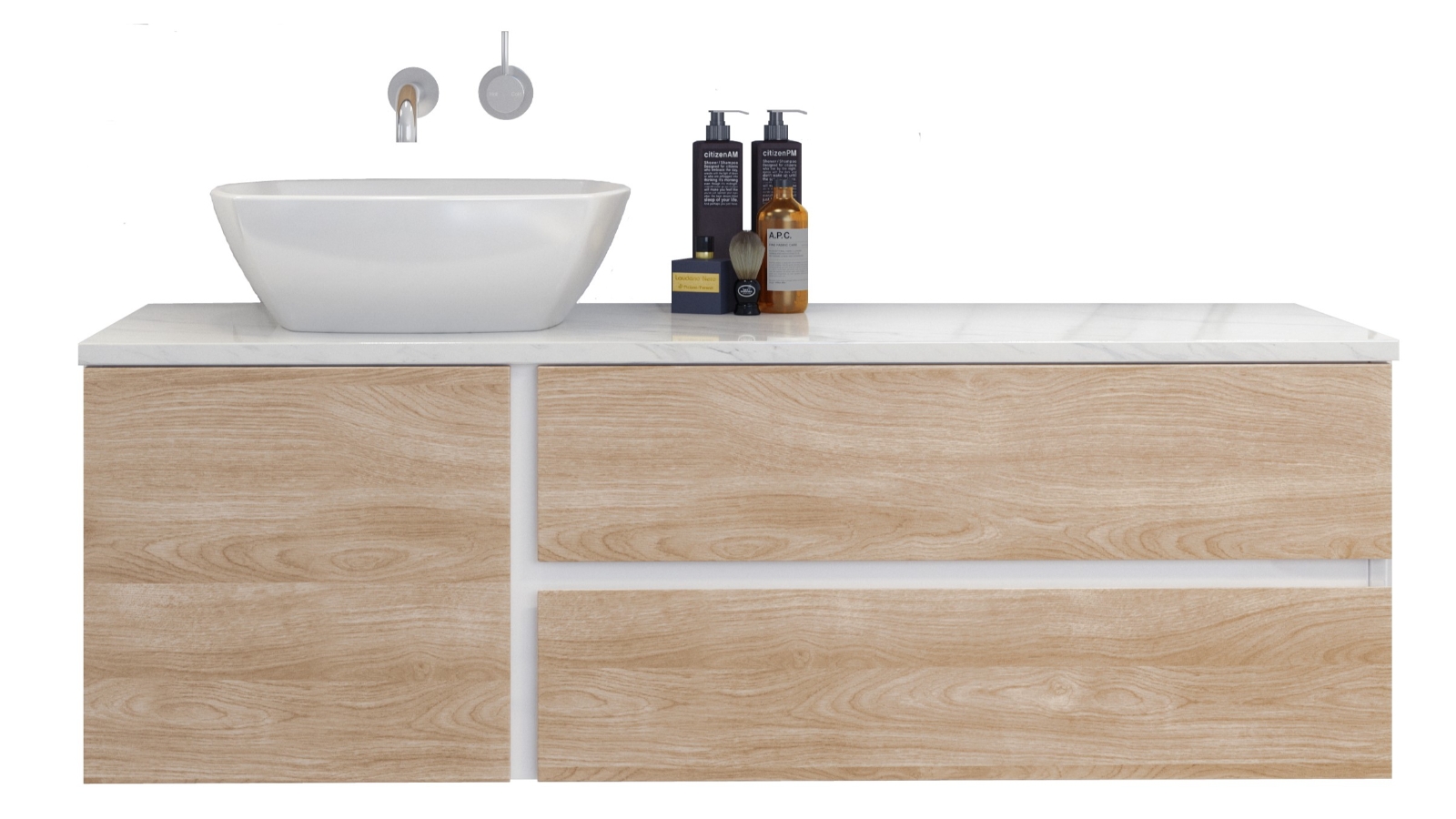 Timberline Memphis 1200mm WallHung Vanity with Silksurface Top and