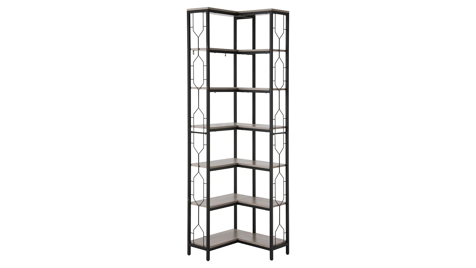Artiss 6-Tier Bookcase Corner Display - Oak