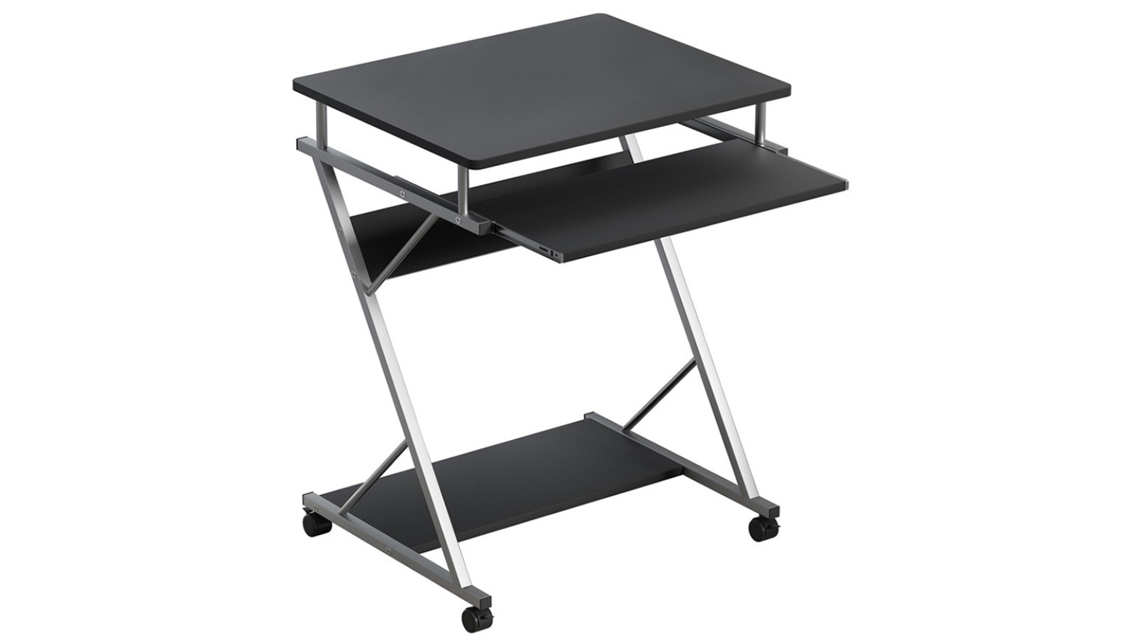 Artiss 60cm Computer Desk with Keyboard Tray Shelf - Black