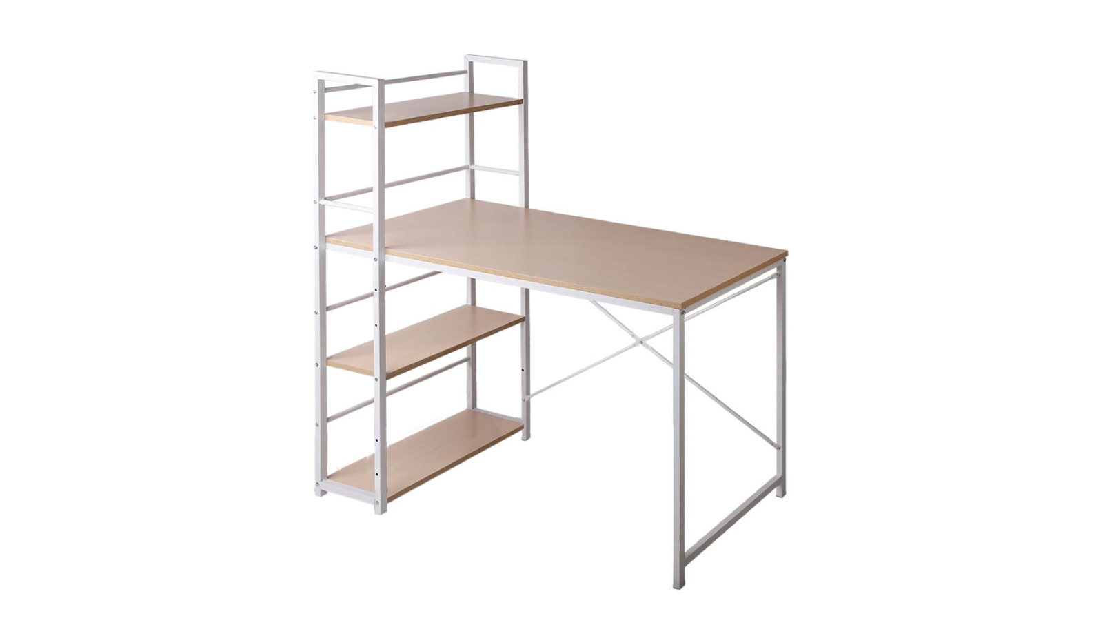 Artiss 120cm Engineered Wood Oak Computer Desk with Shelf
