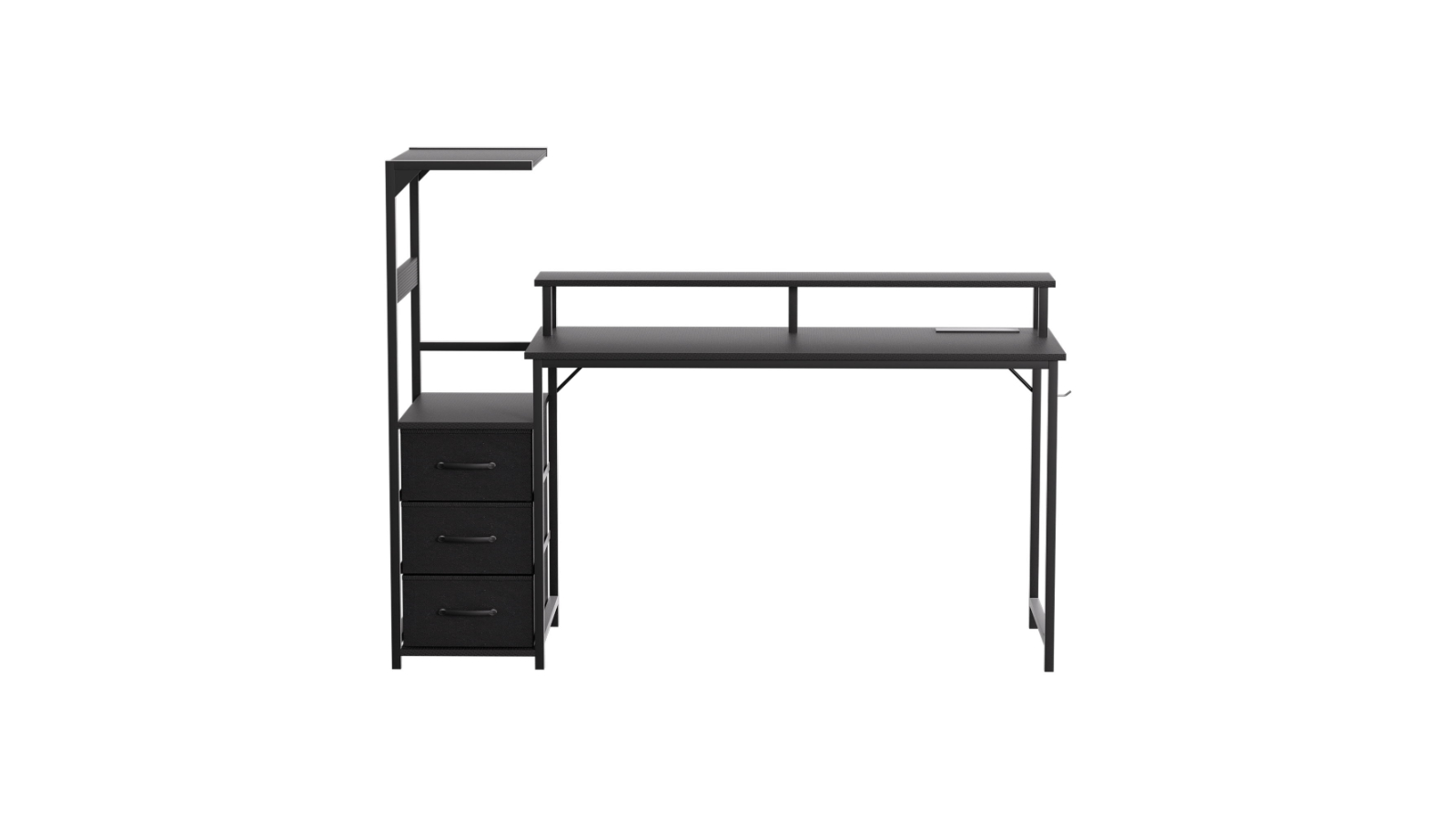 Artiss 145cm L-Shaped Gaming Desk with LED Light and Power Outlet