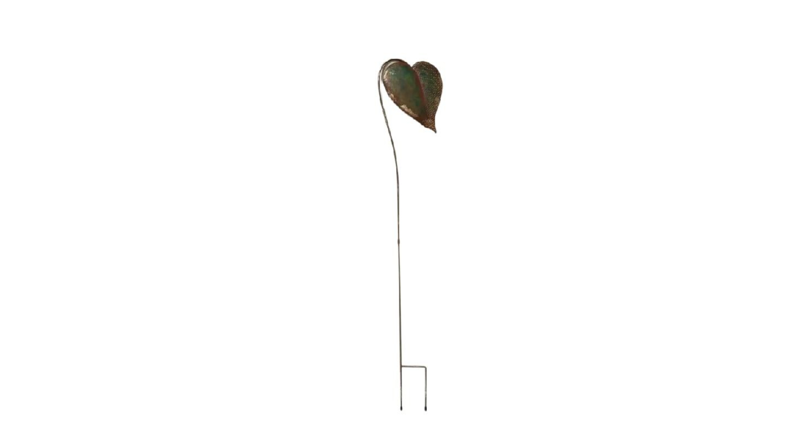Willow and Silk Stem with Heart Garden Stake - Green