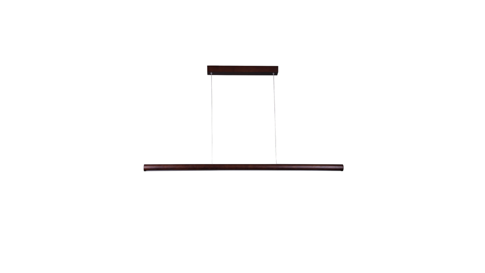 Luminea Meya Large Modern Sleek CCT LED Hanging Pendant Light - Walnut