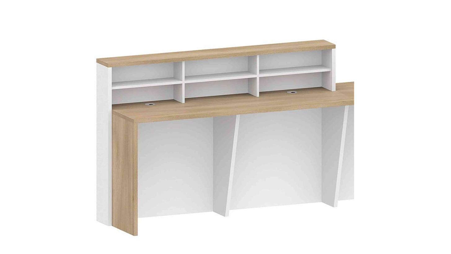 Innovatec Helmer Oak/White Left Panel Reception Desk
