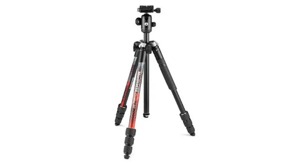 Manfrotto Element MII Red Aluminium 4-Section Tripod with Ball Head