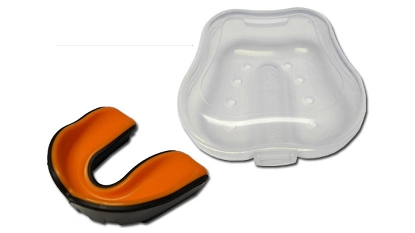 Morgan Sports Morgan Black - Orange Mouth Guard Gel Fit A Plus Protection - Senior