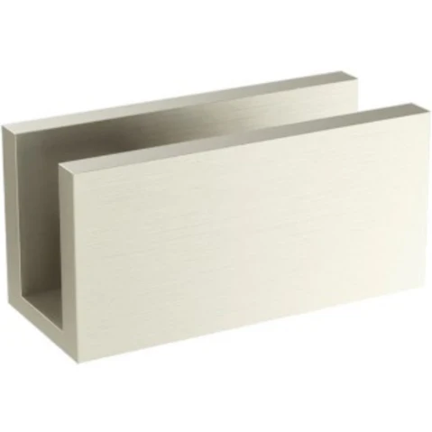 Meir Glass Fixing U Bracket - Brushed Nickel