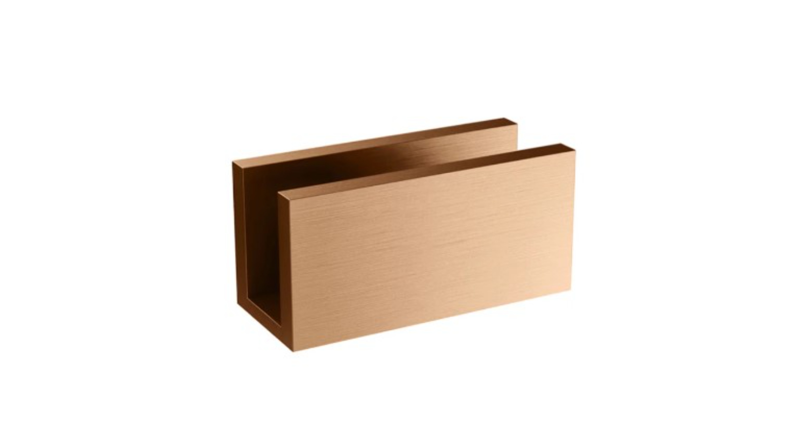 Meir Glass Fixing U Bracket - Lustre Bronze
