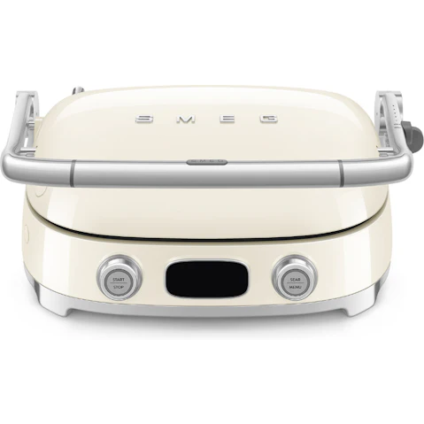 Smeg 50's Style MultiGrill Sandwich Press - Cream