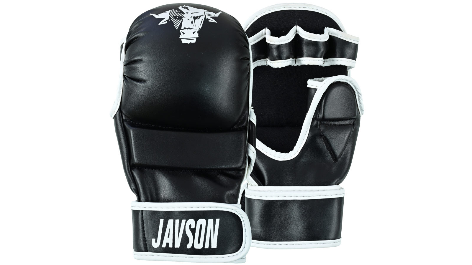 Javson Sports Black and White MMA Shooter Gloves - Large/Extra Large