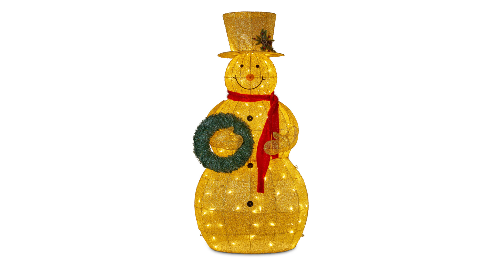 Klika 150cm Outdoor Christmas Snowman with Light - Gold