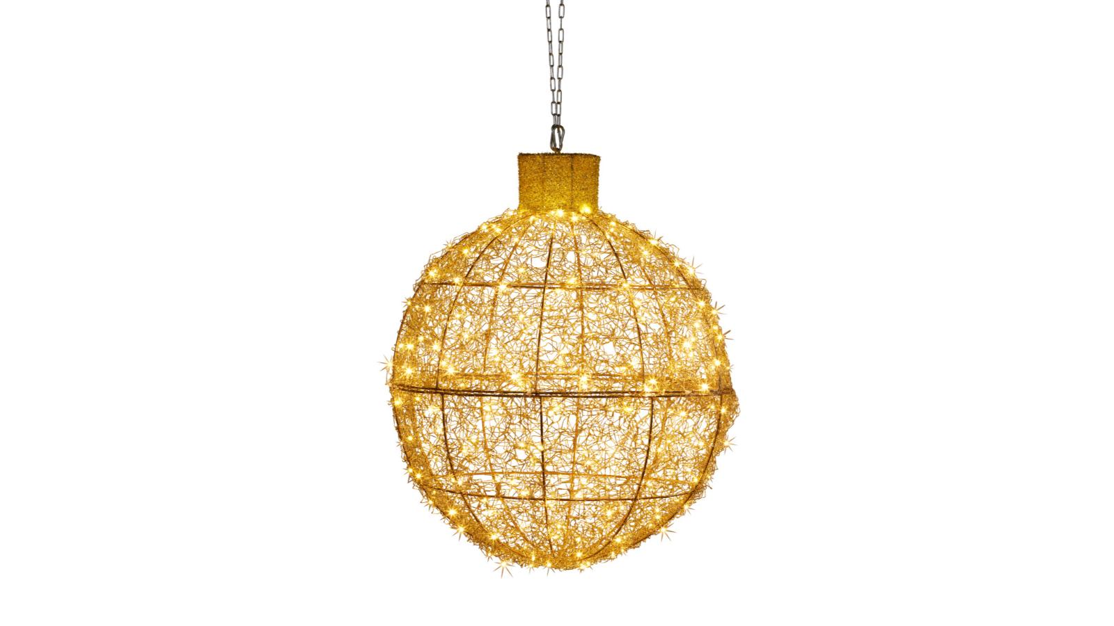 Klika Christmas Indoor/Outdoor 50cm Display Bauble with Light - Gold