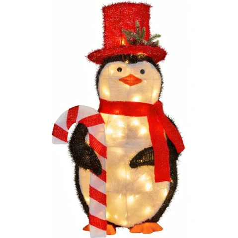 Klika Indoor/Outdoor Christmas Penguin Display with Light - 80cm