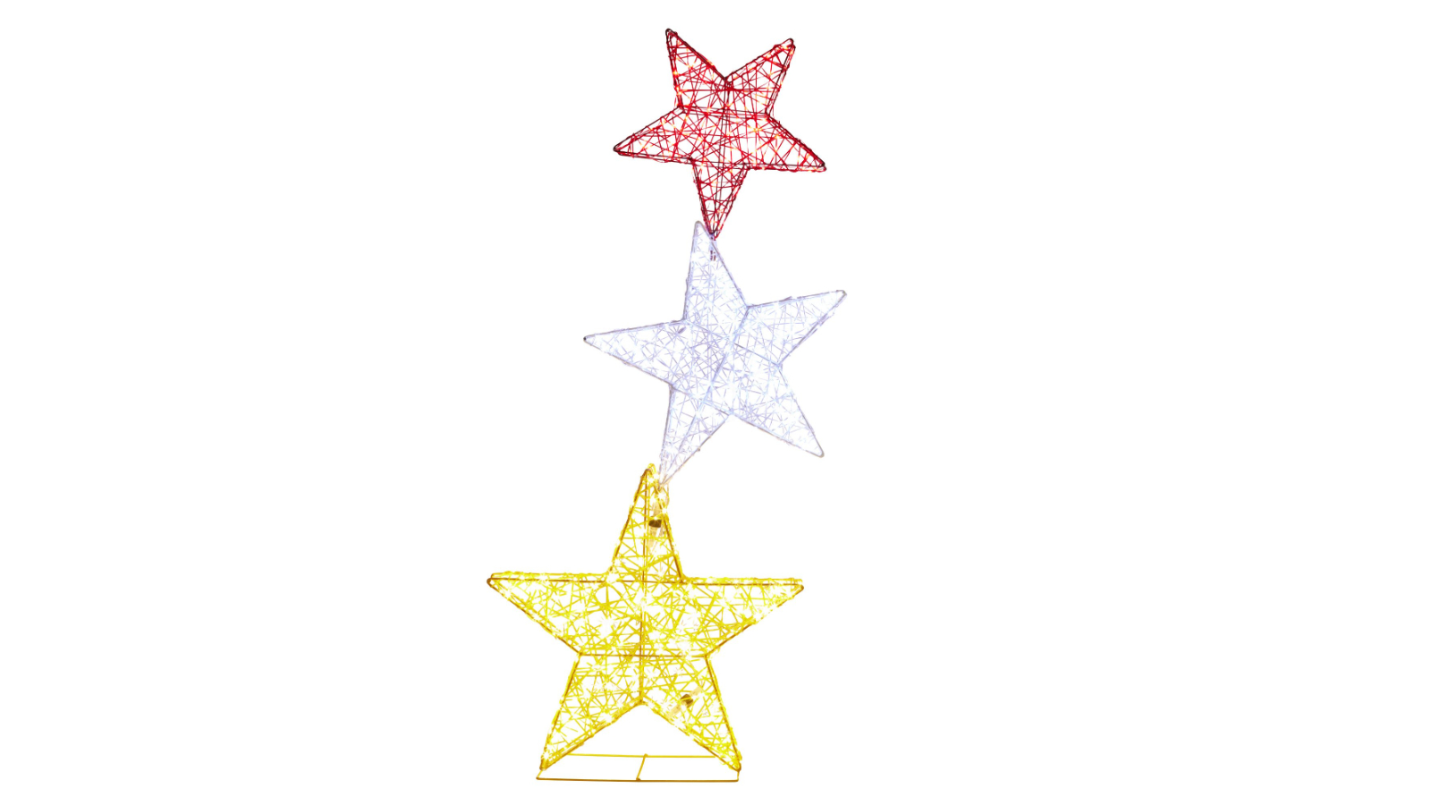 Klika Triple Star Christmas Display with Light - 120cm