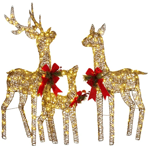 Christabelle Set of 3 Reindeer Family Christmas Light