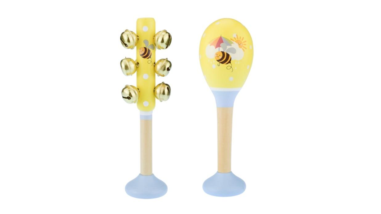 Koala Dream Buzzy Days Bee Maraca and Bellstick Set