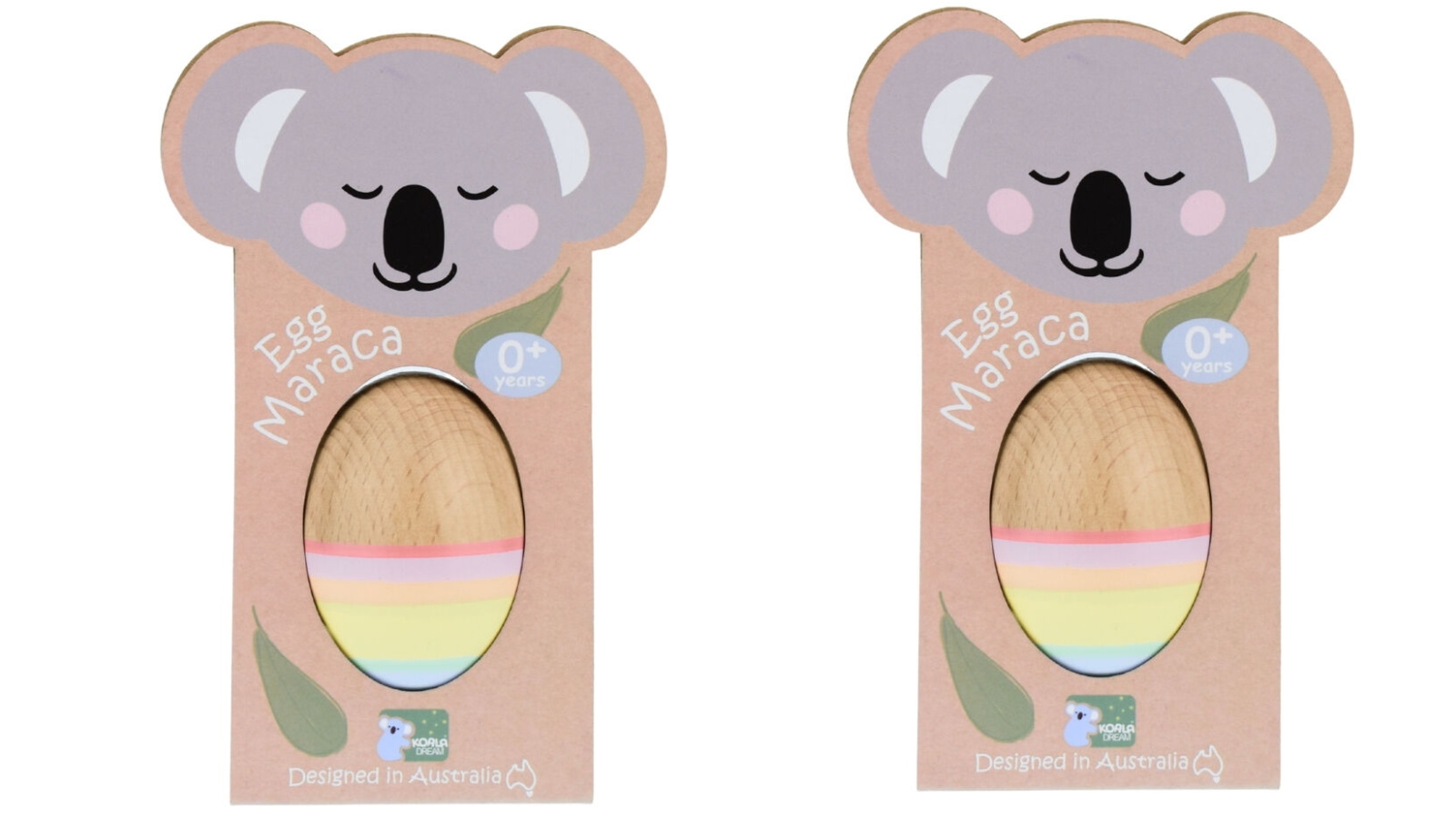 Koala Dream Set of 2 Rainbow Egg Shaker