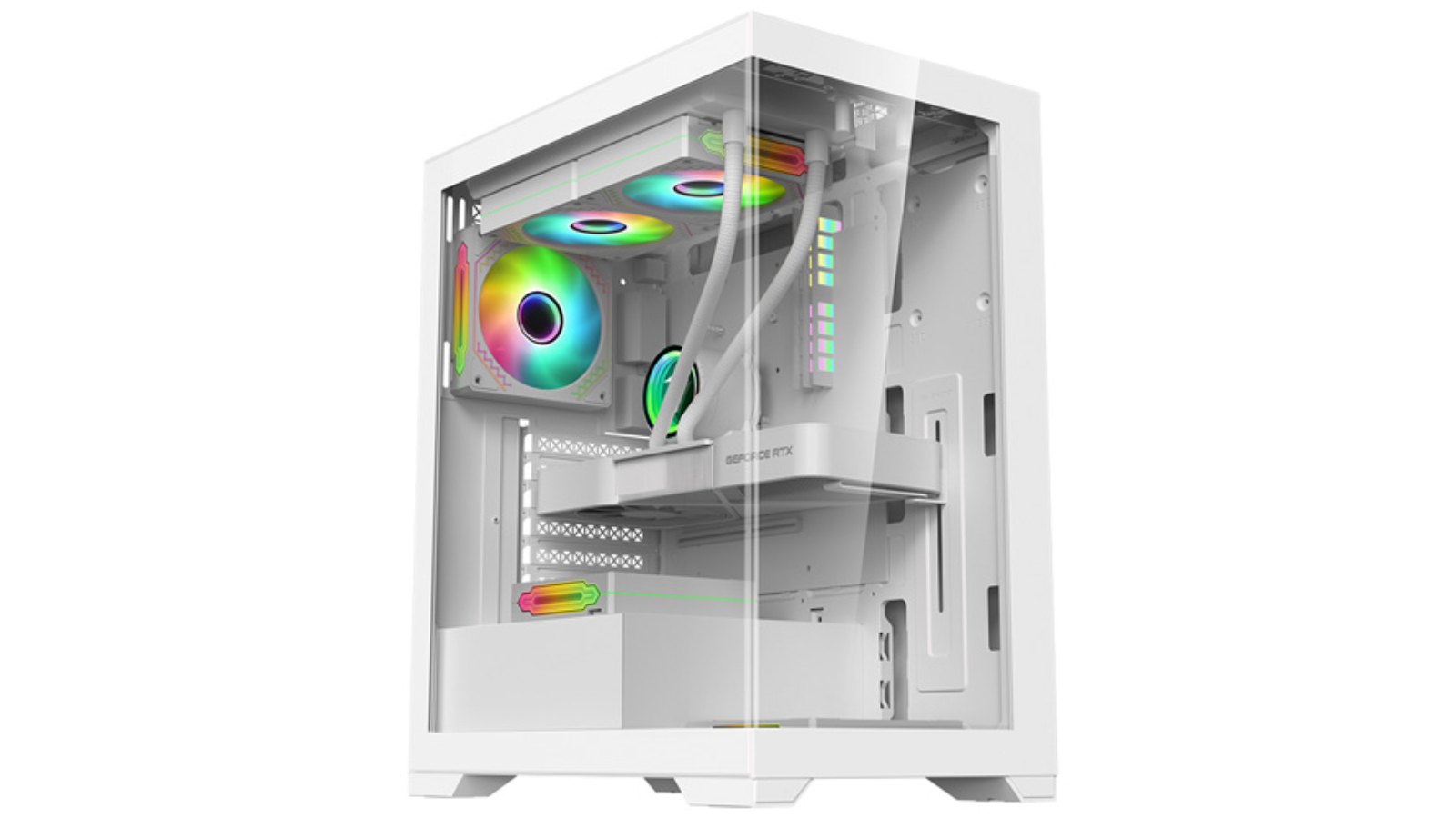 1st Player MI7 ATX M-ATX Mini-ITX PC Gaming Case - White