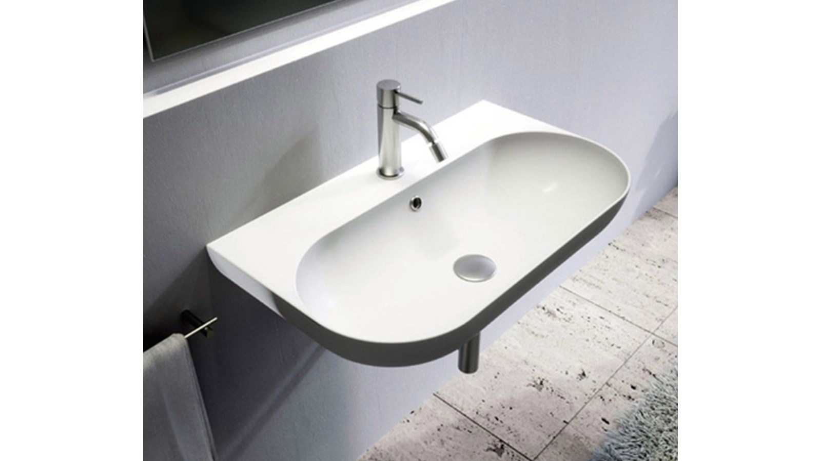 Studio Bagno Milady 70 Bench/Wall Basin with 1 Tap Hole