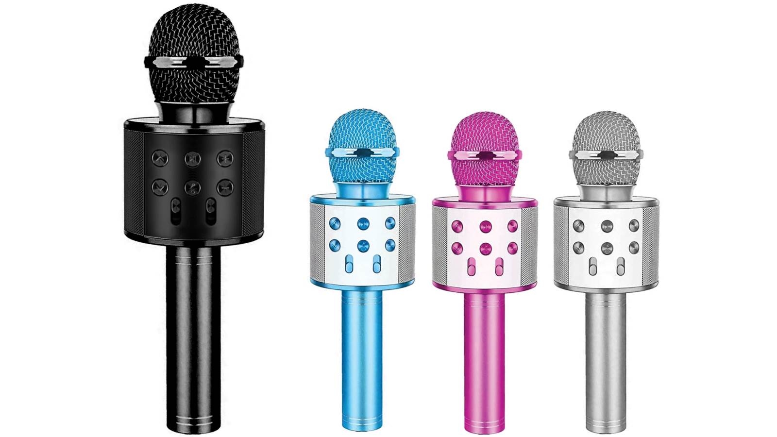 Laser Karaoke LED Microphone - Pink