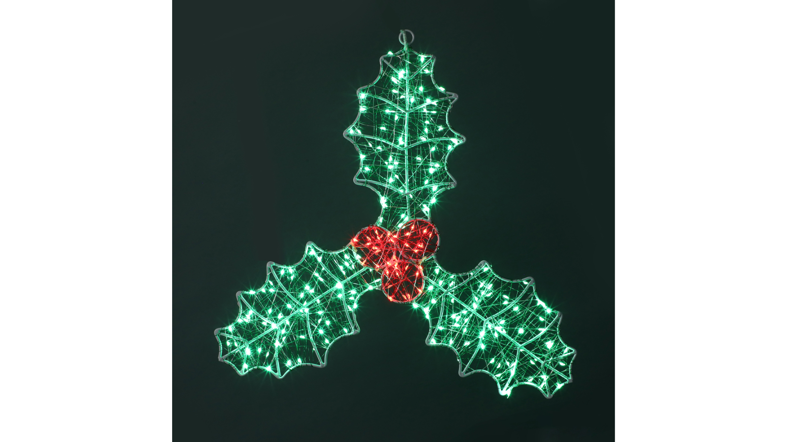 Lexi Lighting Outdoor Micr-LED Christmas Holly Berry Silhouette