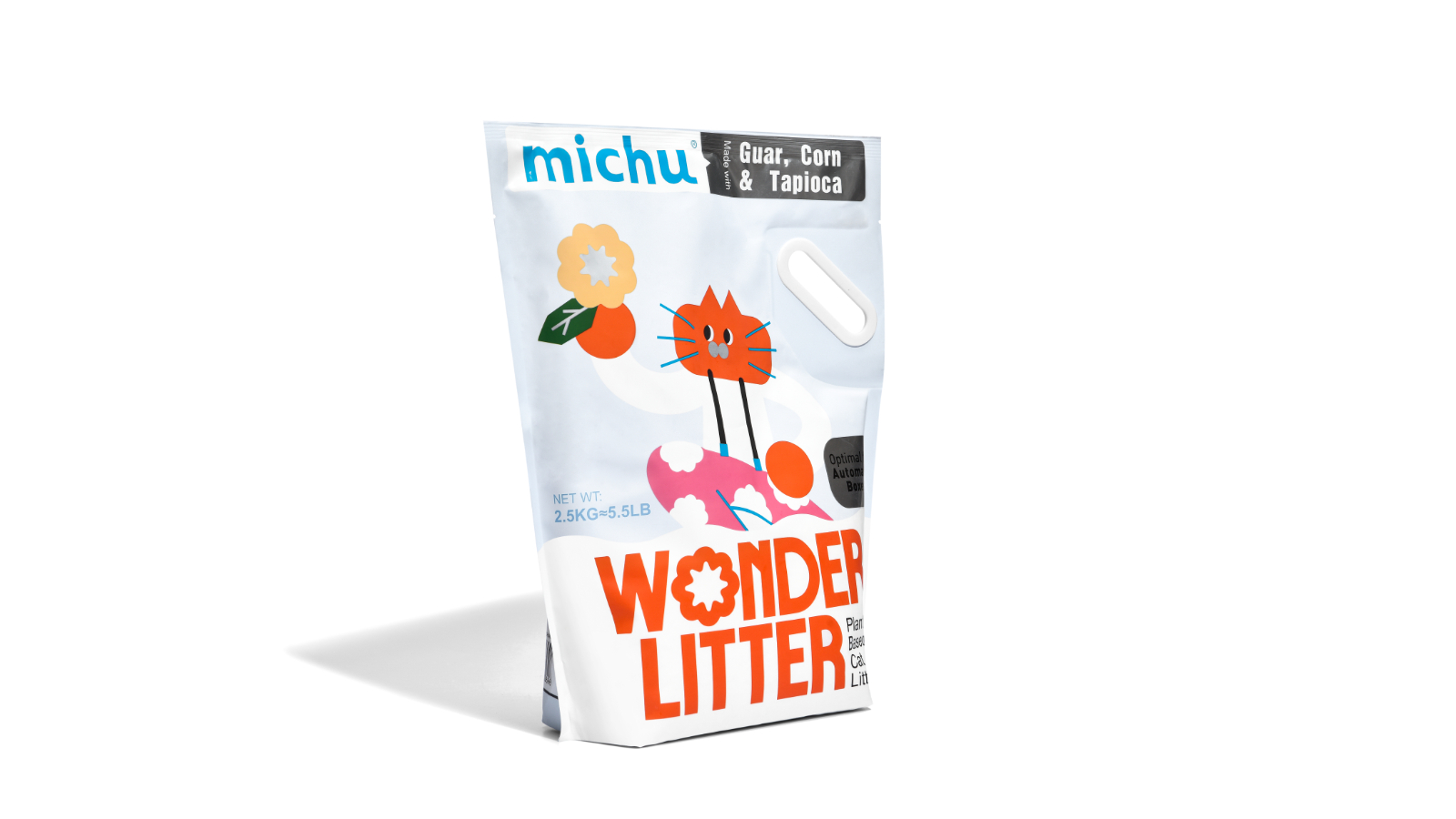 Michu Pet Plant Based and Auto Box Friendly Wonder Litter - 2.5kg/6L